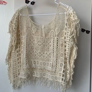 tan bathing suit or shirt cover!